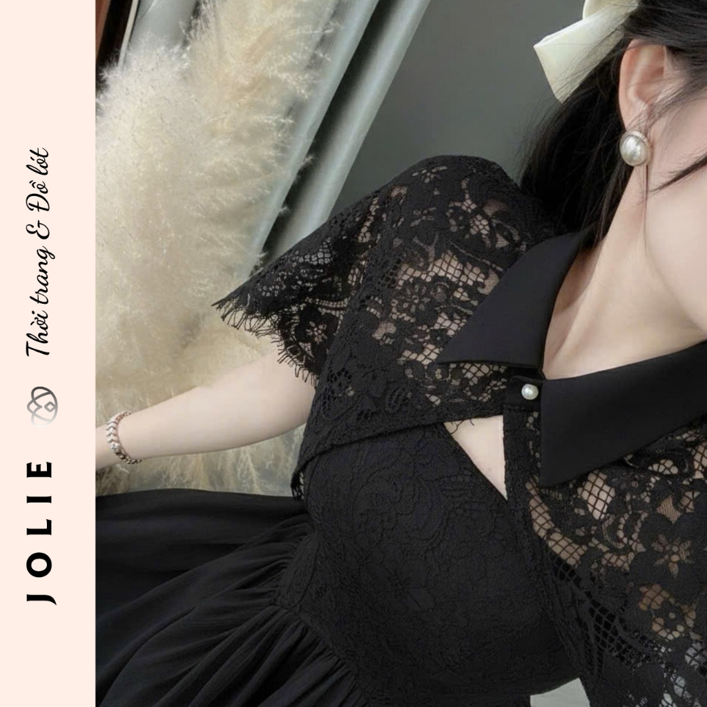 Đầm Dạ Hội Phối Ren Và Chân Váy Voan Dáng Dài Cao Cấp Sang Trọng - JOLIE