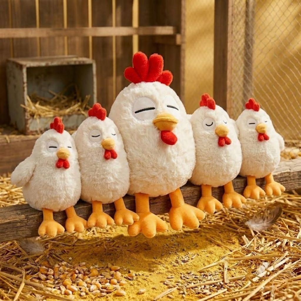 Gấu Bông Gà Béo BABISU Vô Tri Dễ Thương, Thú Nhồi Bông Gà Con Mắt Híp Cute Quà Tặng Đáng Yêu Cho Bé,Bạn Trai,Gái