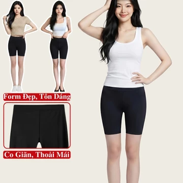 Quần Legging Ngắn Nữ Madela Dáng Lửng Cạp Cao Co Giãn 4 Chiều Thoải Mái, Legging Đùi Nữ Nâng Mông Ôm Body.