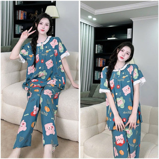 Bộ Bầu Bộ Sau Sinh - BỘ QUẦN DÀI ÁO CỘC LANH CỔ BÈO TRẮNG - 4 Màu,áo có khóa kéo , quần có chun chỉnh  { Freeship }