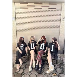 Áo Thun Tay Lỡ Nam Nữ Cotton Unisex BUOI Bồ IU , Áo Phông Cổ Tròn Form Rộng Basic Oversize
