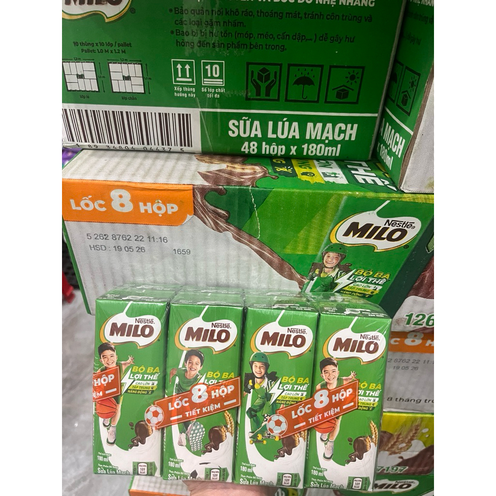 🔥hsd 16112026 🔥 ThÙng 48 Hộp Milo Sữa Lúa Mạch Có đường 110ml 