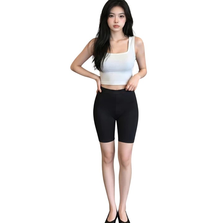 Quần Legging Ngắn Nữ Madela Dáng Lửng Cạp Cao Co Giãn 4 Chiều Thoải Mái, Legging Đùi Nữ Nâng Mông Ôm Body.