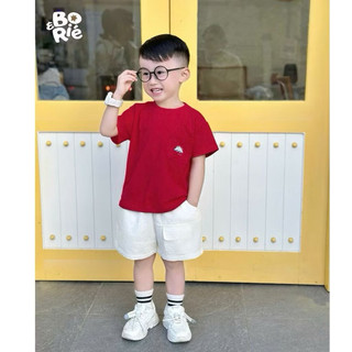 (Sẵn) Áo thun bé trai có túi ngực in hình xe đáng yêu dễ phối cho bé mặc đi học đi chơi