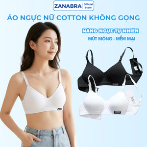 Áo ngực Áo lót nữ sinh viên, học sinh không gọng đệm cotton liền mỏng có dây điều chỉnh ZANABRA A554