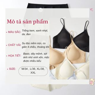 Áo ngực nữ đúc su không gọng đệm mút mỏng ôm ngực lưng hở mặc được nhiều kiểu gợi cảm DEVARI A925