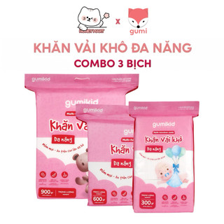 KHĂN VẢI KHÔ GUMI SIÊU MỀM DAI MỊN KHÔNG BỤI VẢI 300G 600G 900G
