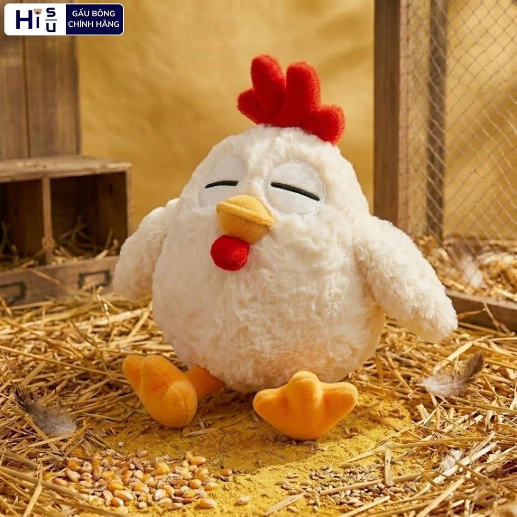 Gấu Bông Gà Béo Tròn Mắt Híp Vô Tri, Thú Nhồi Bông Gà Con Béo Ú Ngộ Nghĩnh Quà Tặng Vui Vẻ Cho Bé,Bạn Gái,Trai