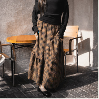[HỎA TỐC] Chân Váy Maxi Caro Nữ Dáng Xoè Phong Cách Hàn Quốc | Ballet Core Look Skirt