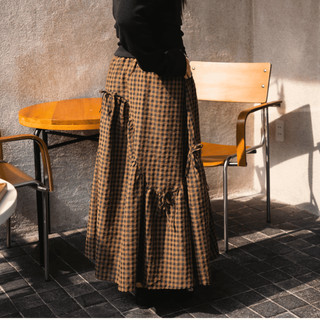 [HỎA TỐC] Chân Váy Maxi Caro Nữ Dáng Xoè Phong Cách Hàn Quốc | Ballet Core Look Skirt