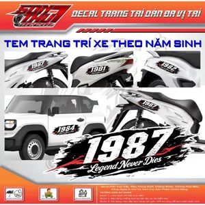 COMBO 4 STICKER THEO NĂM SINH - DÁN ĐA VỊ TRÍ - SIÊU ĐẸP - SIÊU NÉT - CÁ TÍNH