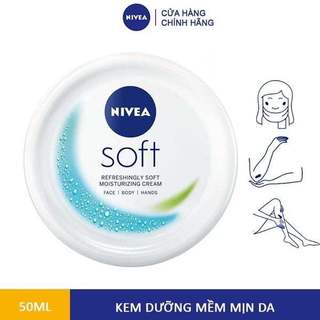 Kem dưỡng ẩm Nivea Soft 200ml Hỗ trợ giảm mờ thâm mềm mịn da