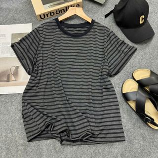 Lẻ Áo thun bigsize sọc ngang form rộng thoải mái, chất cotton mềm mịn co giãn, phong cách basic dễ phối  A352 + A843