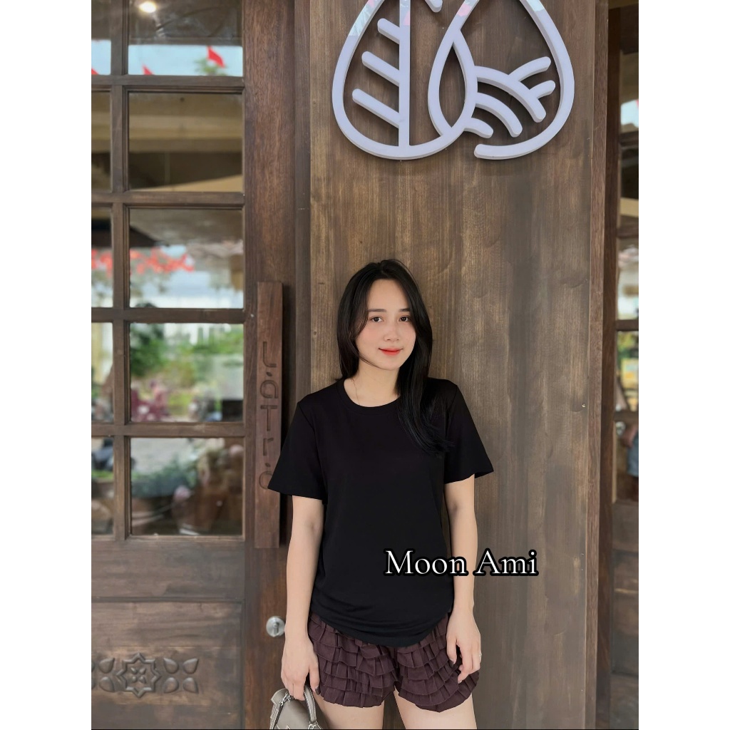 Áo Cổ tròn Form Rộng Chất Thun Bozip MOON AMI