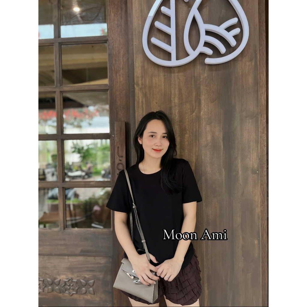 Áo Cổ tròn Form Rộng Chất Thun Bozip MOON AMI