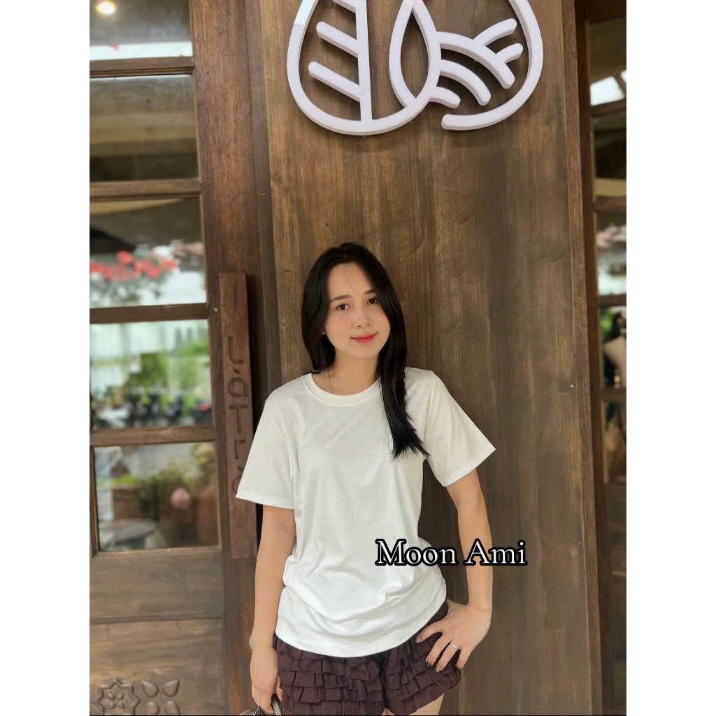 Áo Cổ tròn Form Rộng Chất Thun Bozip MOON AMI