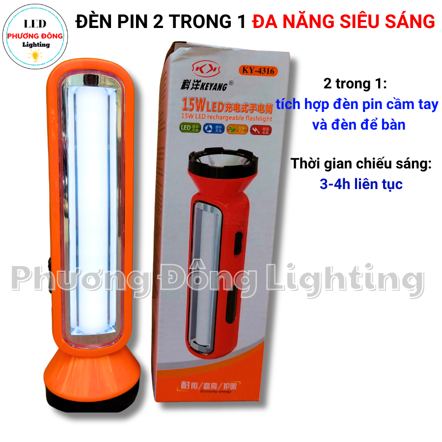 Đèn Pin 2 Trong 1 MW 4316 và 9970 Đa năng siêu sáng - Giao màu ngẫu nhiên