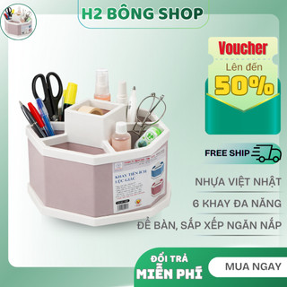Khay Lục Giác Cắm Bút Để Bàn Tiện Lợi Việt Nhật