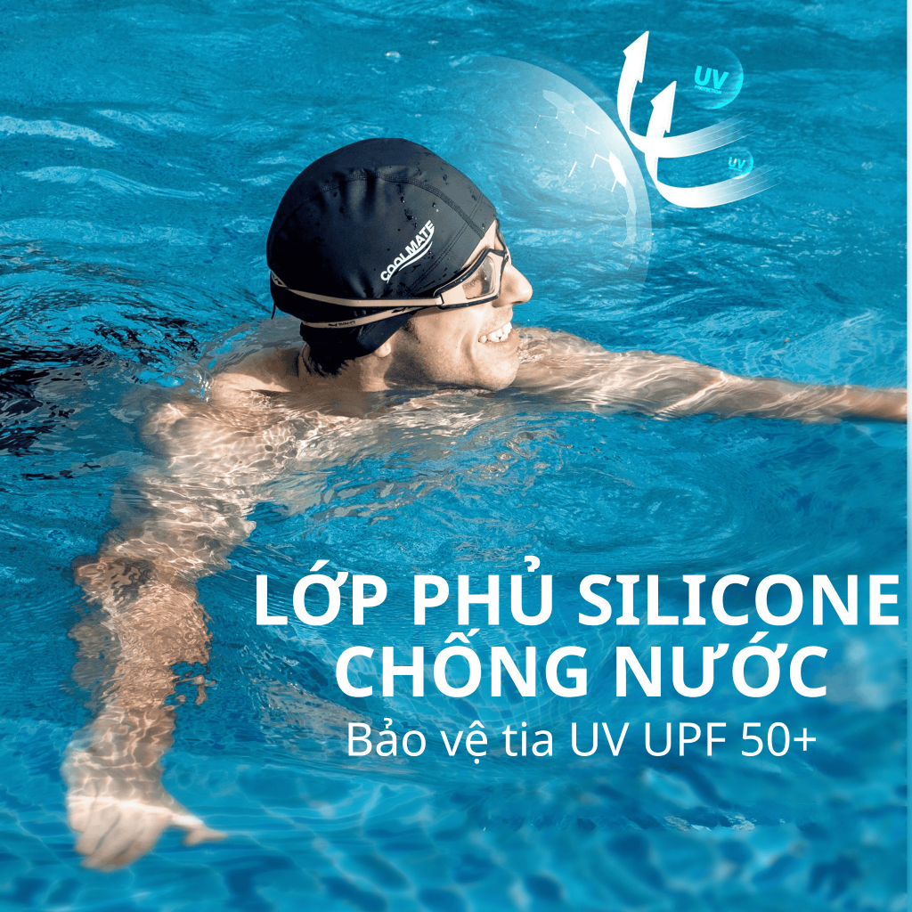 [MUA 2 GIẢM 5%]Mũ bơi thể thao nam nữ co giãn, bền bỉ, thoáng mát, kháng Clo, chống tia UV Coolmate