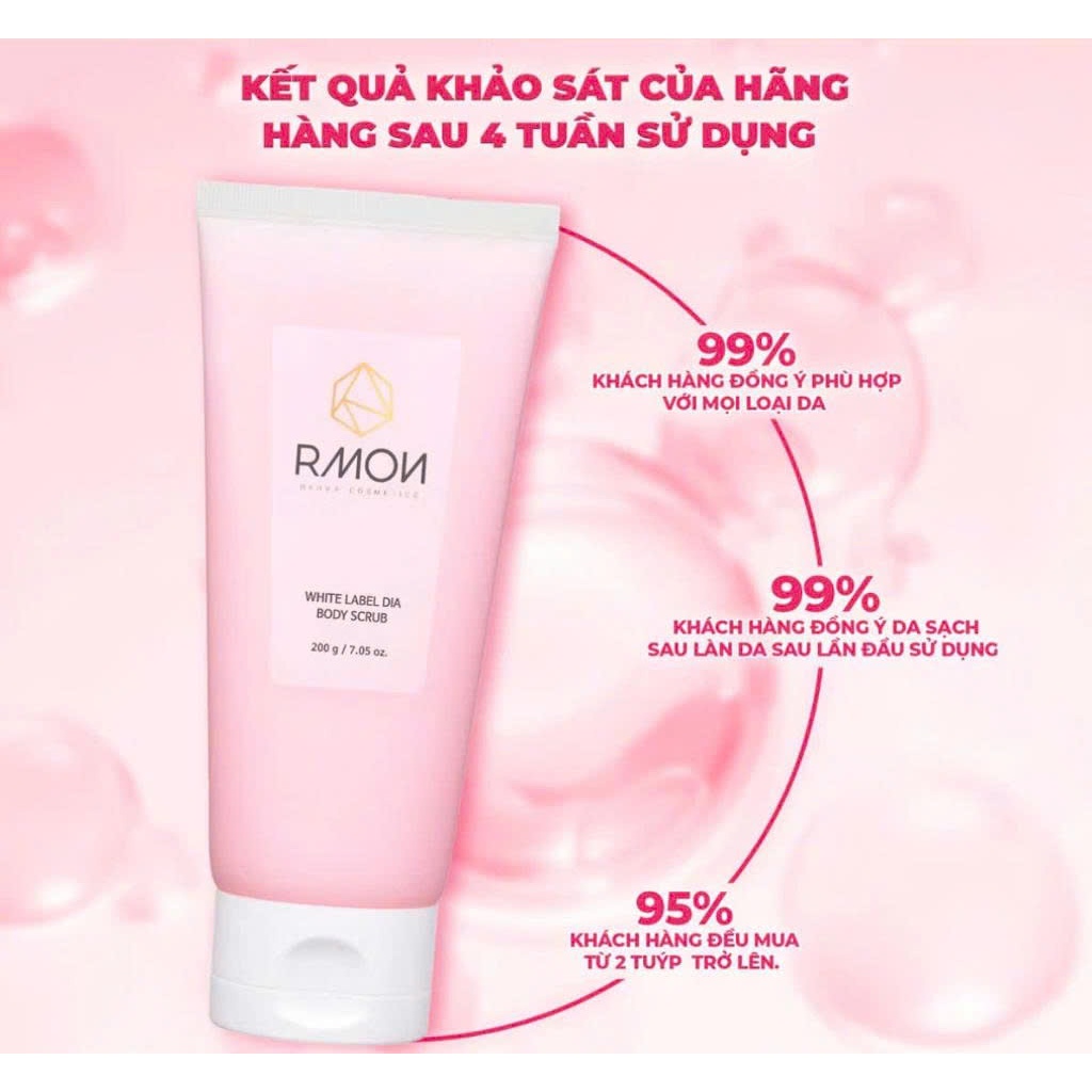Tẩy Tế Bào Chết Body Rmon White Label Dia Body Scrub 200g