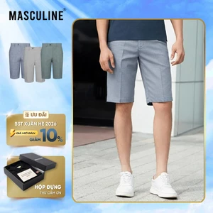 Quần tây âu short nam MASCULINE MSA25.7 ngắn thời trang nam cao cấp phom đẹp chất cotton