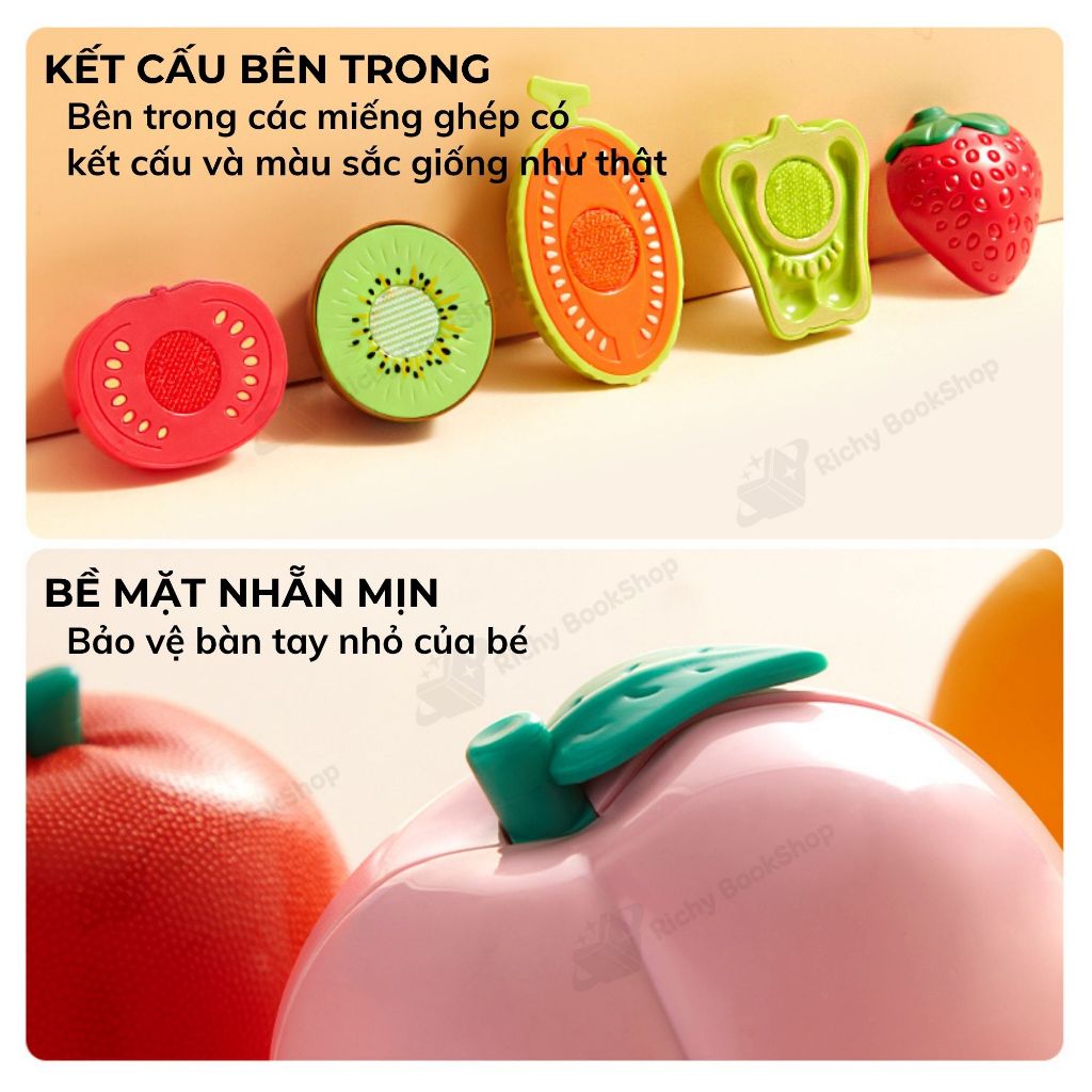 Đồ chơi cắt hoa quả cho bé Mideer đồ chơi nấu ăn rau củ quả Fruit & Vegetable Cutting Play Set