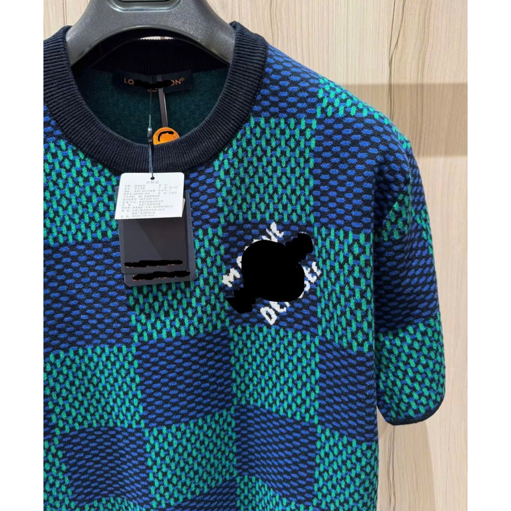 ⚡️[Hight Quality] Áo Phông Len \/ Nam Nữ Cộc Tay Cổ Tròn - Điểm Nhấn Kẻ Caro Xanh Cao Cấp Loại Q