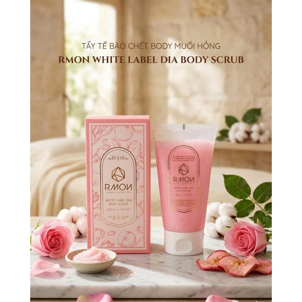 Tẩy Tế Bào Chết Body Rmon White Label Dia Body Scrub 200g