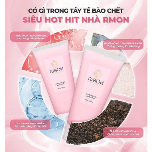 Tẩy Tế Bào Chết Body Rmon White Label Dia Body Scrub 200g
