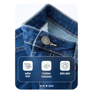 [BST Comfort Me-We] Quần jean nữ baggy cạp liền co giãn YODY lưng cao tốt siêu tôn dáng WCJE26A002