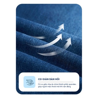 [BST Comfort Me-We] Quần jean nữ baggy cạp liền co giãn YODY lưng cao tốt siêu tôn dáng WCJE26A002