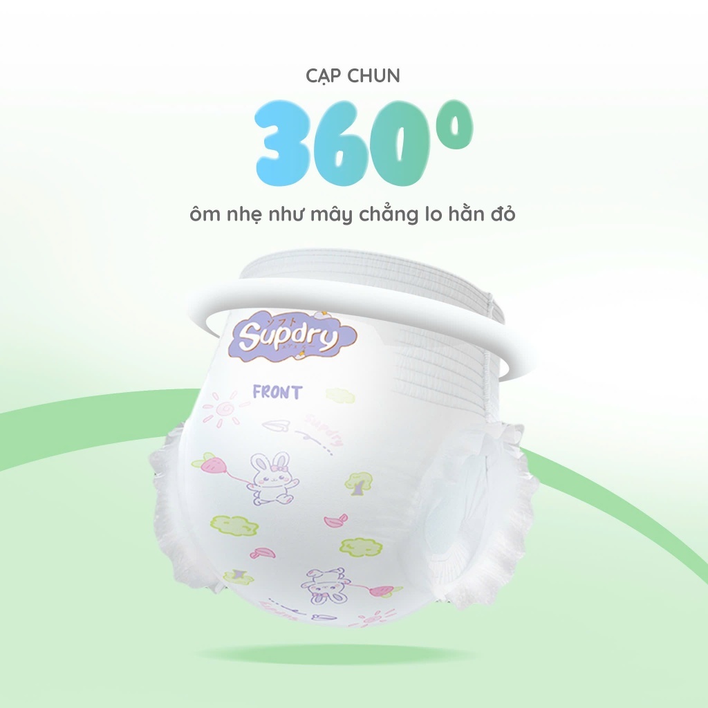 (Tiết Kiệm) Tã Bỉm Quần Supdry Eco Khô Thoáng, An Toàn Cho da bé size M, L, XL, XXL, 3XL