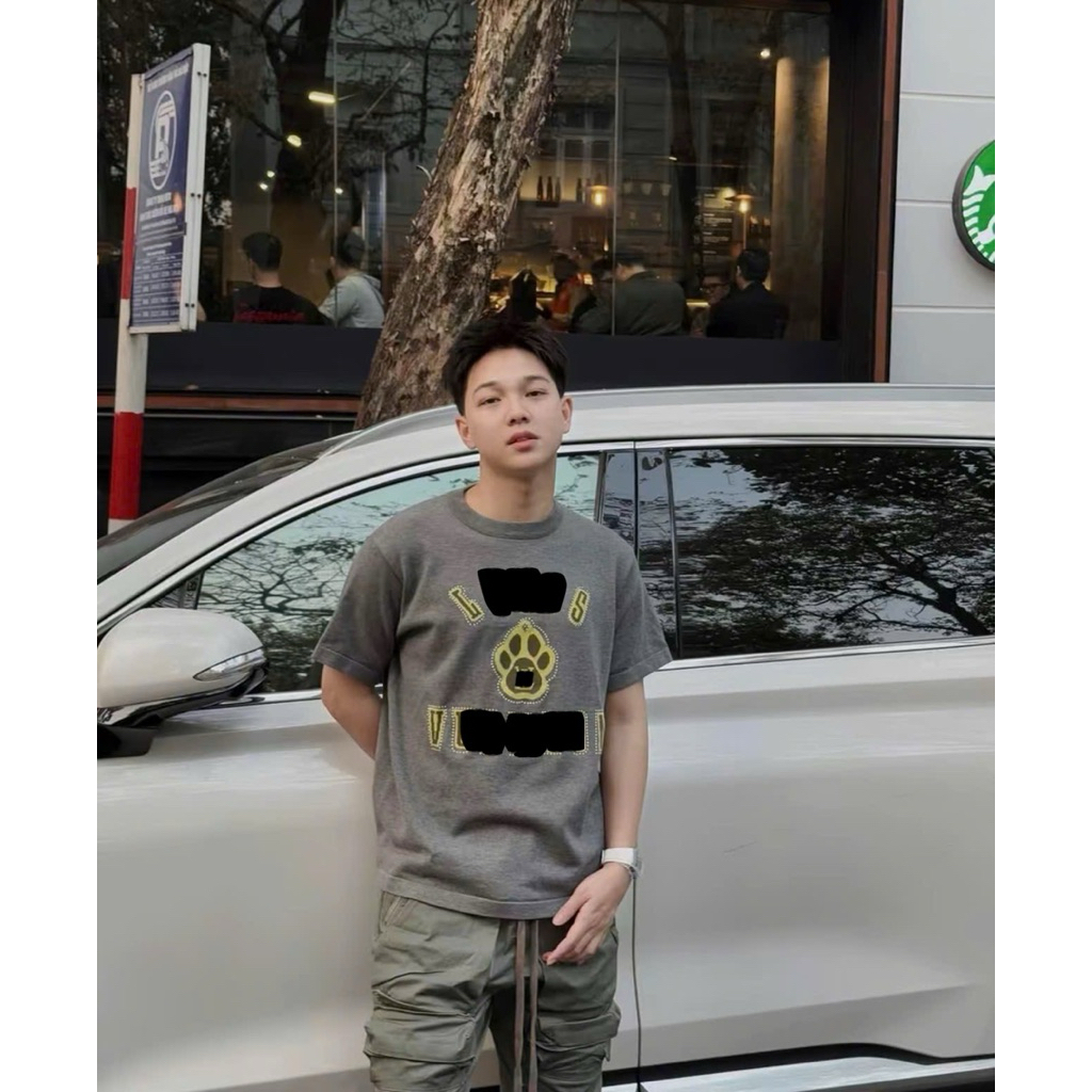 ⚡️[Hight Quality] Áo Phông Len \/ Nam Nữ  Gray Ready To - Điểm Nhấn Thêu Phối Màu Xám Cao Cấp Loại 1