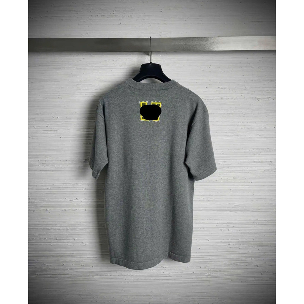 ⚡️[Hight Quality] Áo Phông Len \/ Nam Nữ  Gray Ready To - Điểm Nhấn Thêu Phối Màu Xám Cao Cấp Loại 1