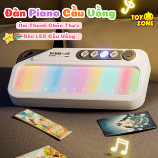 Đàn Piano Điện Tử Mini Với 13 Phím Bấm Đèn Led Phát Sáng,Âm Nhạc Vui Nhộn-Đồ Chơi Giao Dục Sớm Cho Bé Nhận Biết Âm Thanh