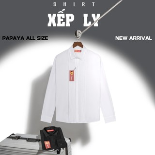 [ BIGSIZE UP TO 135KG ] Áo sơ mi xếp ly nẹp ẩn Luxury hottrend sang sịn mịn. SMXL1