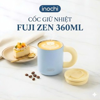 Cốc Giữ Nhiệt Fuji Zen Inochi 360ml - Inox 316 Có Quai Cầm Giữ Nóng Lạnh 6H+ Nắp Kín Chống Tràn