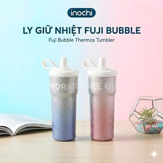 Ly Giữ Nhiệt Fuji Bubble Inochi 600ml – Inox 5 Lớp Giữ Nóng Lạnh 6H+, Giữ Nhiệt Cao Cấp Chống Tràn