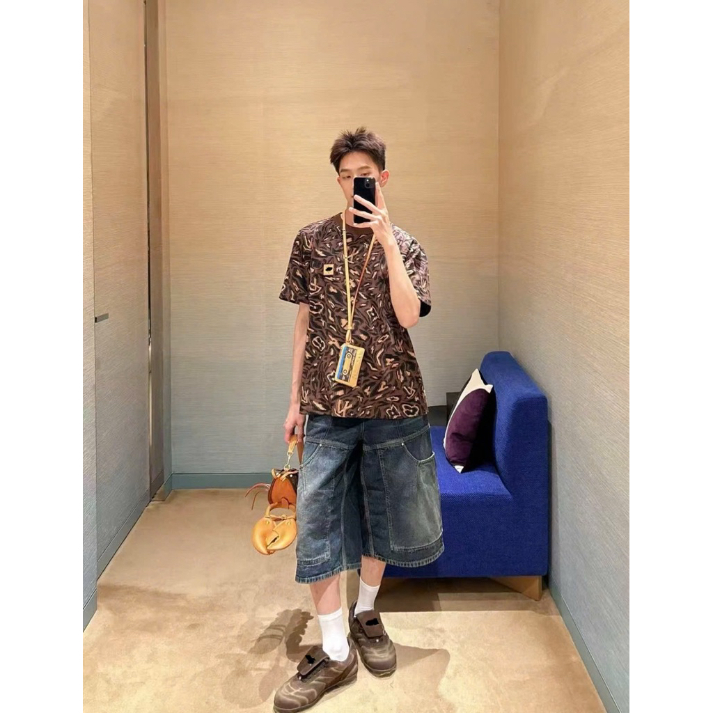 ⚡️[Hight Quality] Áo Phông Len \/ Nam Nữ Brown Ready To - Điểm Nhấn Dệt Kim Màu Mối Tag Da Cao Cấp