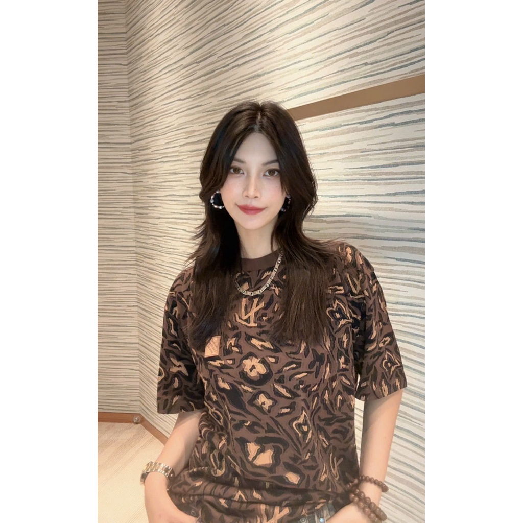 ⚡️[Hight Quality] Áo Phông Len \/ Nam Nữ Brown Ready To - Điểm Nhấn Dệt Kim Màu Mối Tag Da Cao Cấp
