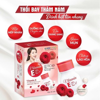 VITAMIN E ĐỎ LETCO – Dưỡng da từ bên trong, cho làn da mềm mịn, tươi trẻ.