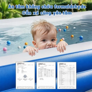 Bể bơi phao tròn nhiều tầng 1m8 chịu lực cao cấp, đáy chống trượt, cho bé yêu, Mùa hè sôi động, Giao hàng nhanh