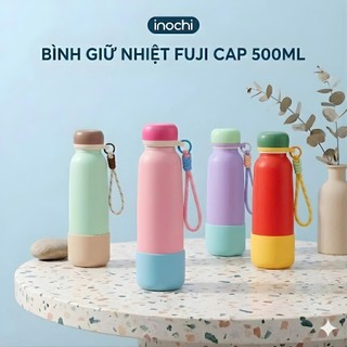 Bình Giữ Nhiệt Fuji Cap Inochi 500ml – Inox Cao Cấp Giữ Nóng Lạnh 6H+, Nắp Uống Tiện Lợi