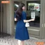 Đầm thiết kế BEMINE cổ tròn nhún ngực hai bên dáng chữ A phù hợp đi làm-MT10044