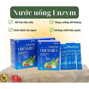 [CHÍNH HÃNG]NƯỚC UỐNG ENZYM DRFAMILY - BÍ QUYẾT NHẸ BỤNG, TIÊU HÓA KHỎE (CÔNG NGHỆ 5 ENZYM) - HỘP 20 GÓI