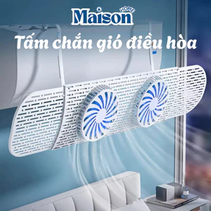 Tấm Chắn Gió Điều Hòa Kèm 2 Quạt Lớn, Điều Hướng Gió Máy Lạnh 47–86cm