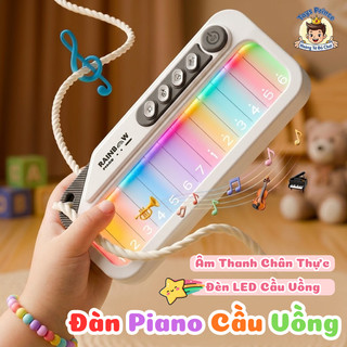 Đàn Piano Điện Tử Mini 13 Phím Bấm Âm Thanh Phát Sáng Đèn Led Sinh Động-Đàn Mini Cho Bé Phát Triển Và Nhạn Biết Âm Thanh