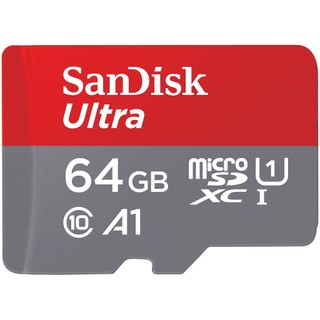 Thẻ nhớ MicroSDXC SanDisk Ultra A1 64GB 800x U1 đọc 120MB/s, ghi 35MB/s hỗ trợ quay video 2K (Đỏ) - Phụ Kiện Nhất Tín