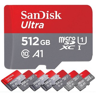 Thẻ nhớ MicroSDXC SanDisk Ultra A1 256GB 800x U1 đọc 150MB/s, ghi 35MB/s hỗ trợ video 2K (Đỏ) - Phụ Kiện Nhất Tín