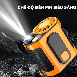 Quạt Đeo Hông Siêu Mạnh Pin 10000mAh | 100 Cấp Độ Gió | Quạt Đeo Thắt Lưng Mini Sạc Type-C Đèn LED